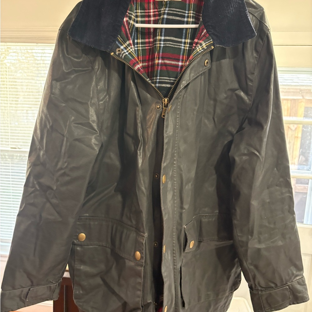 Stafford Dark Jacket with Plaid Interior